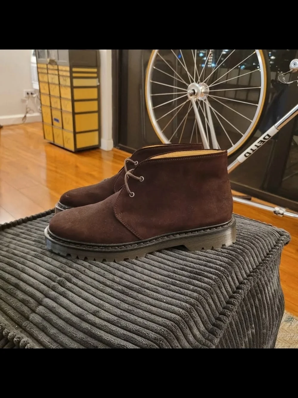 A.P.C. Men's Brown Suede Chukka Desert Boots Made In Portugal
